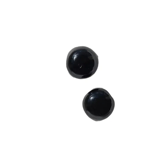 2 Round Black Obsidians - Cabochon