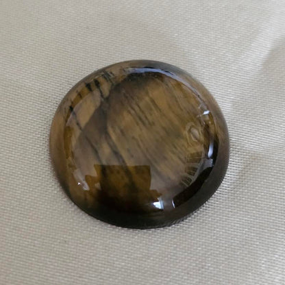 Round Tigers Eye Cabochon - Scandinavian Gem Design