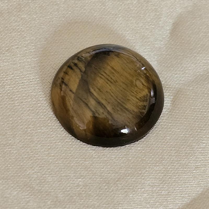 Round Tigers Eye Cabochon - Scandinavian Gem Design