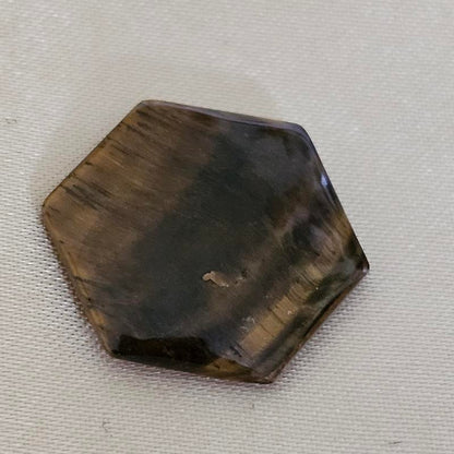 Hexagon Tigers Eye Cabochon - Scandinavian Gem Design