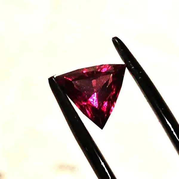 Triangular Elegance: Rhodolite Garnet