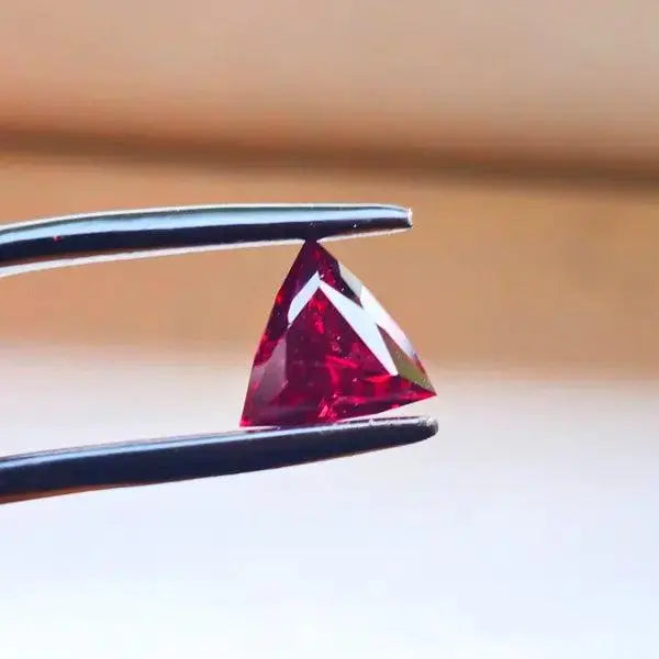 Triangular Elegance: Rhodolite Garnet