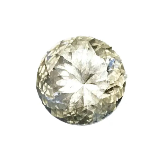 Gleaming Crystal: 4ct Facetted White Topaz - Scandinavian Gem Design