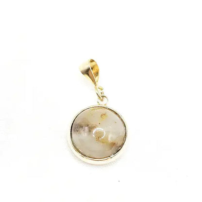 Handcrafted Gold Plated Agate Pendant - Unique and Luxurious Scandinavian Gem Design