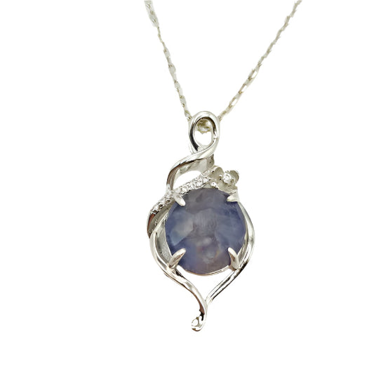 Sterling Silver Iolite Pendant with Iolite Gemstone from Tanzania Scandinavian Gem Design