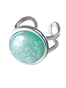 Aventurine in Steel Scandinavian Gem Design