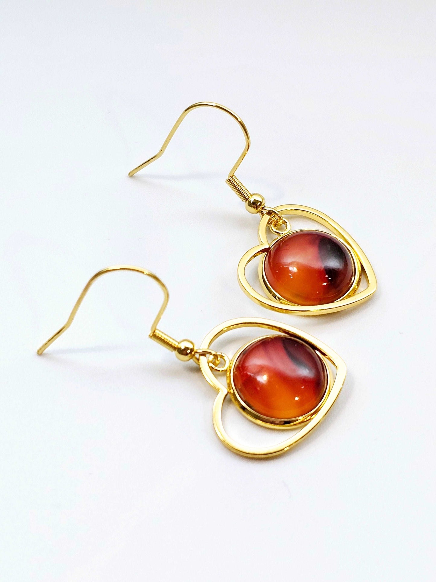 Carnelian Hearts Scandinavian Gem Design