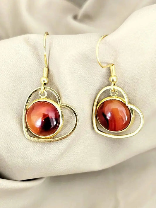 Carnelian Hearts Scandinavian Gem Design