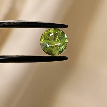 Radiant Green: Facetted Round Peridot