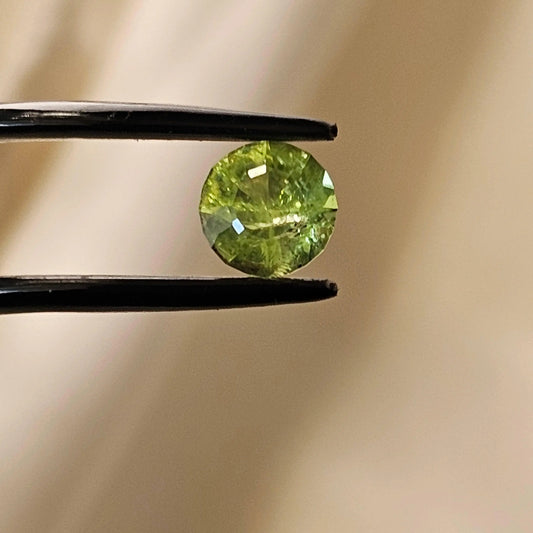 Radiant Green: Facetted Round Peridot