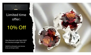 Gemstone Earrings in Sterling Silver with Spessartite Garnet Scandinavian Gem Design