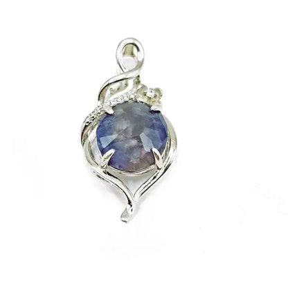 Sterling Silver Pendant with Iolite Gemstone from Tanzania - Scandinavian Gem Design